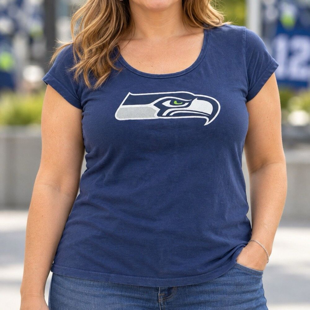NFL Seattle Seahawks Richard Sherman #25 Women’s XL Navy Cotton Game Day Tee